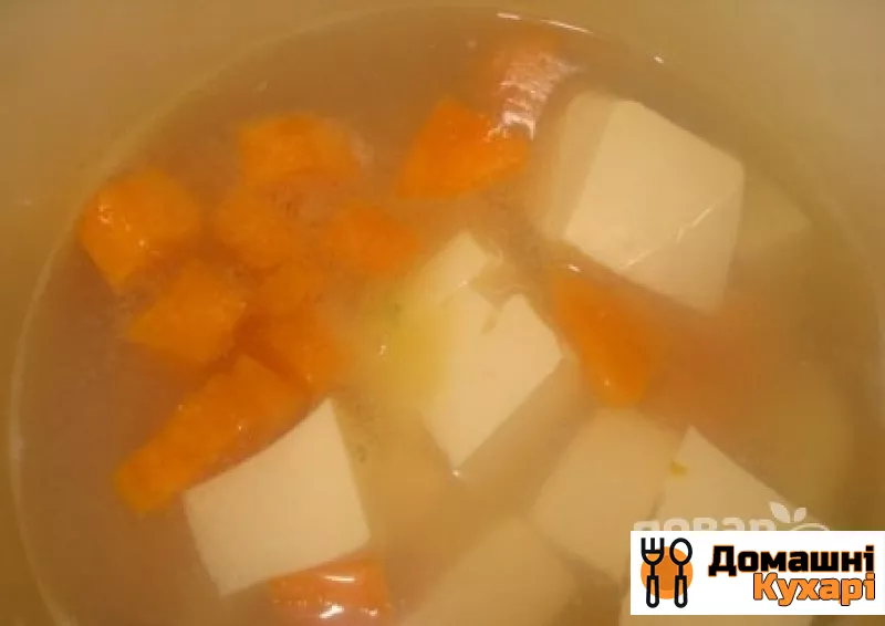 Сирний суп-пюре з грінками - фото крок 5