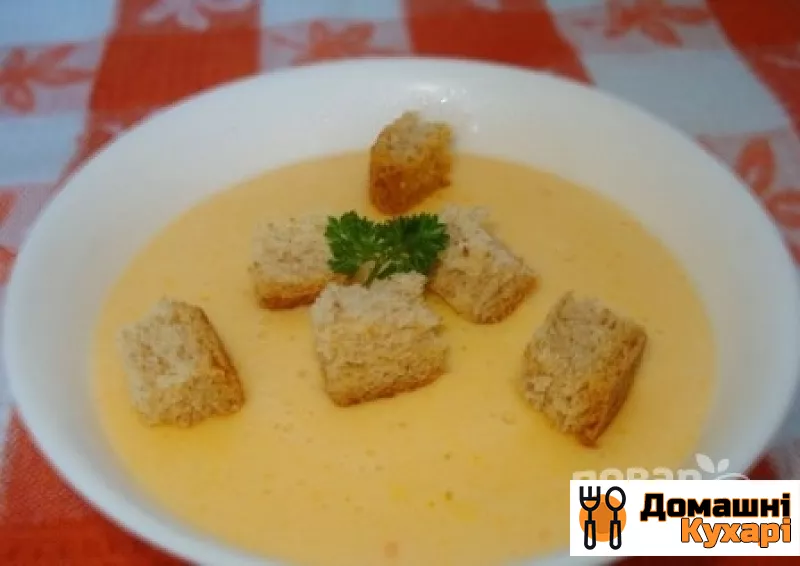 Сирний суп-пюре з грінками - фото крок 7