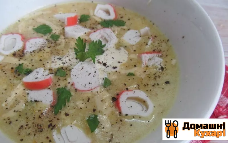 Сирний суп з крабовими паличками - фото крок 6