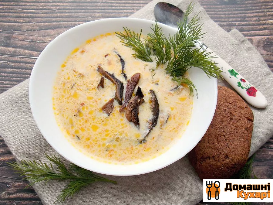 Сирний суп з сушеними грибами - фото крок 12