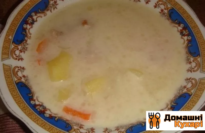 Рецепт Сирний суп зі свининою в мультиварці